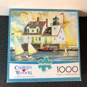 Buff Charles Wysocki Puzzle - Rockland Breakwater Light 1000-Piece
